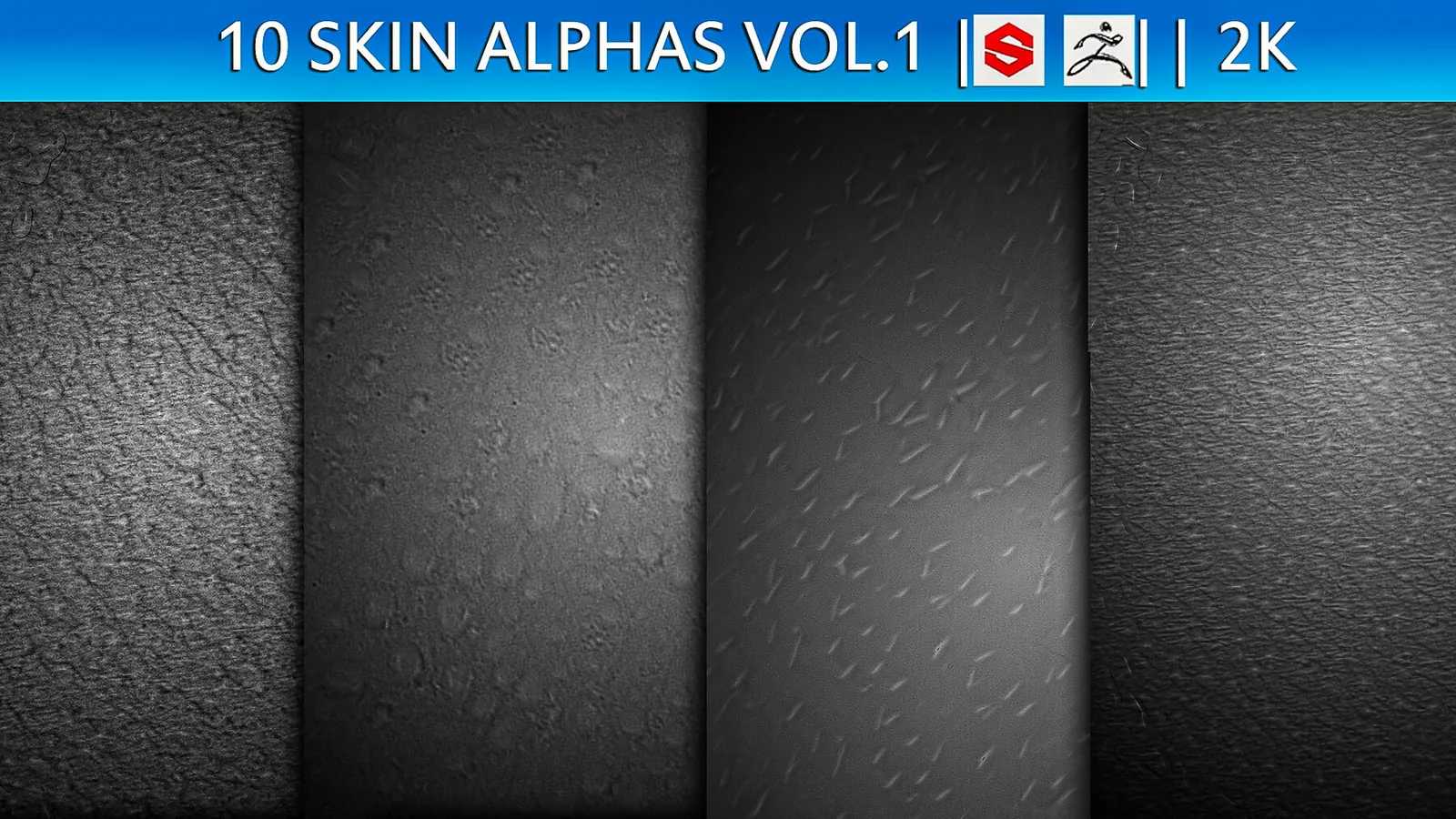 10 Skin Alphas (ZBRush, Substance, 2K) preview 2