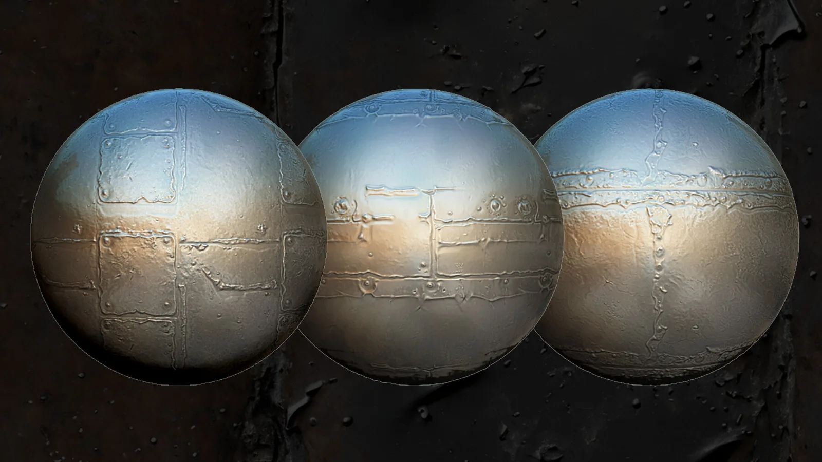 Rusted Metal Alphas for ZBrush & Blender (Displacement Maps) preview 3