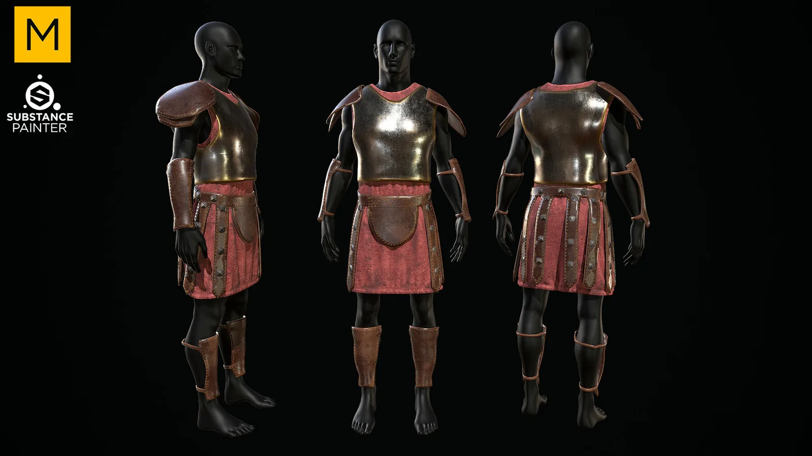 Medieval Armor. CLO 3D & Marvelous & Substance projects. FBX & OBJ. 4K Textures. preview 2