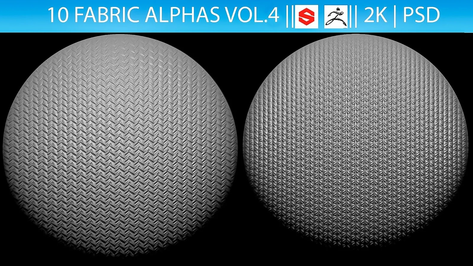 10 Fabric Alphas Vol.4 (ZBrush, Substance, 2K) preview 1