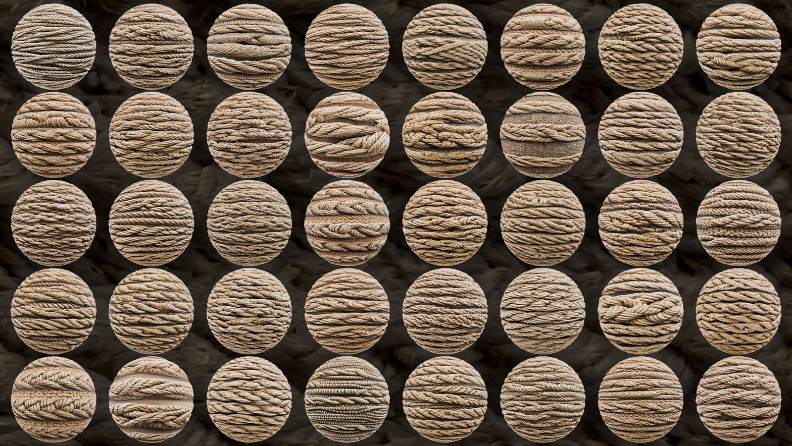 Rope PBR Materials And Textures For Blender preview 1