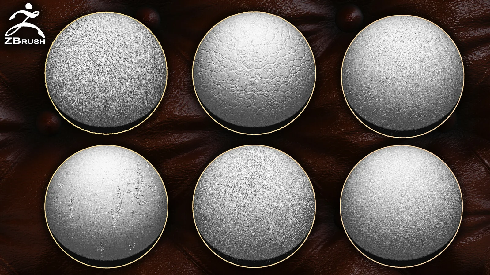 80 Leather Alphas Pack (ZBrush, Substance) preview 2