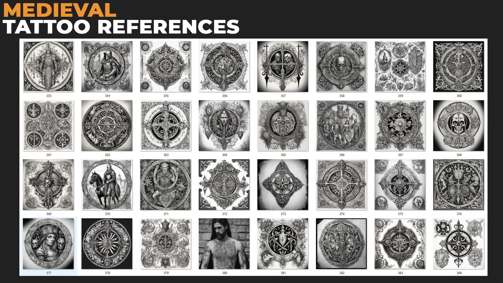 350+ Medieval Tattoo References preview 1