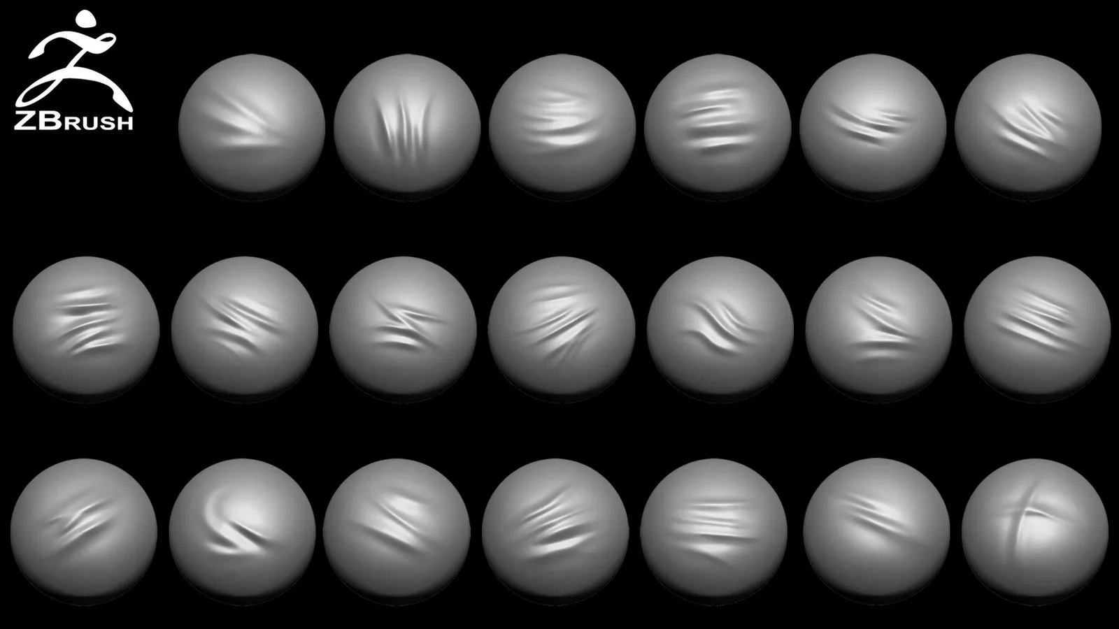 40 Folds VDM Brush for ZBrush Vol.3 + 40 Alphas (PSD) preview 1