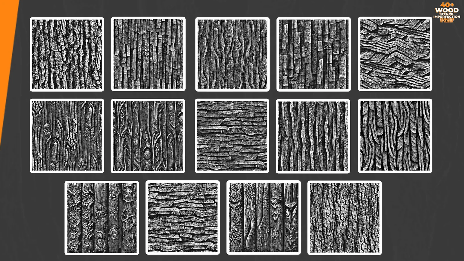 40+ Wood Stencil Imperfection Seamless preview 2