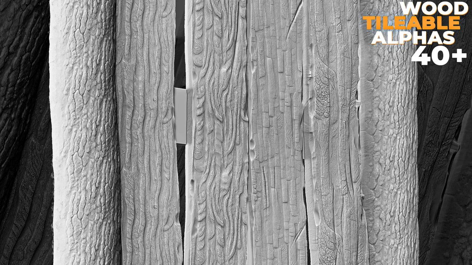 Wood Tileable Alphas Vol.7 (ZBrush, Substance) preview 2