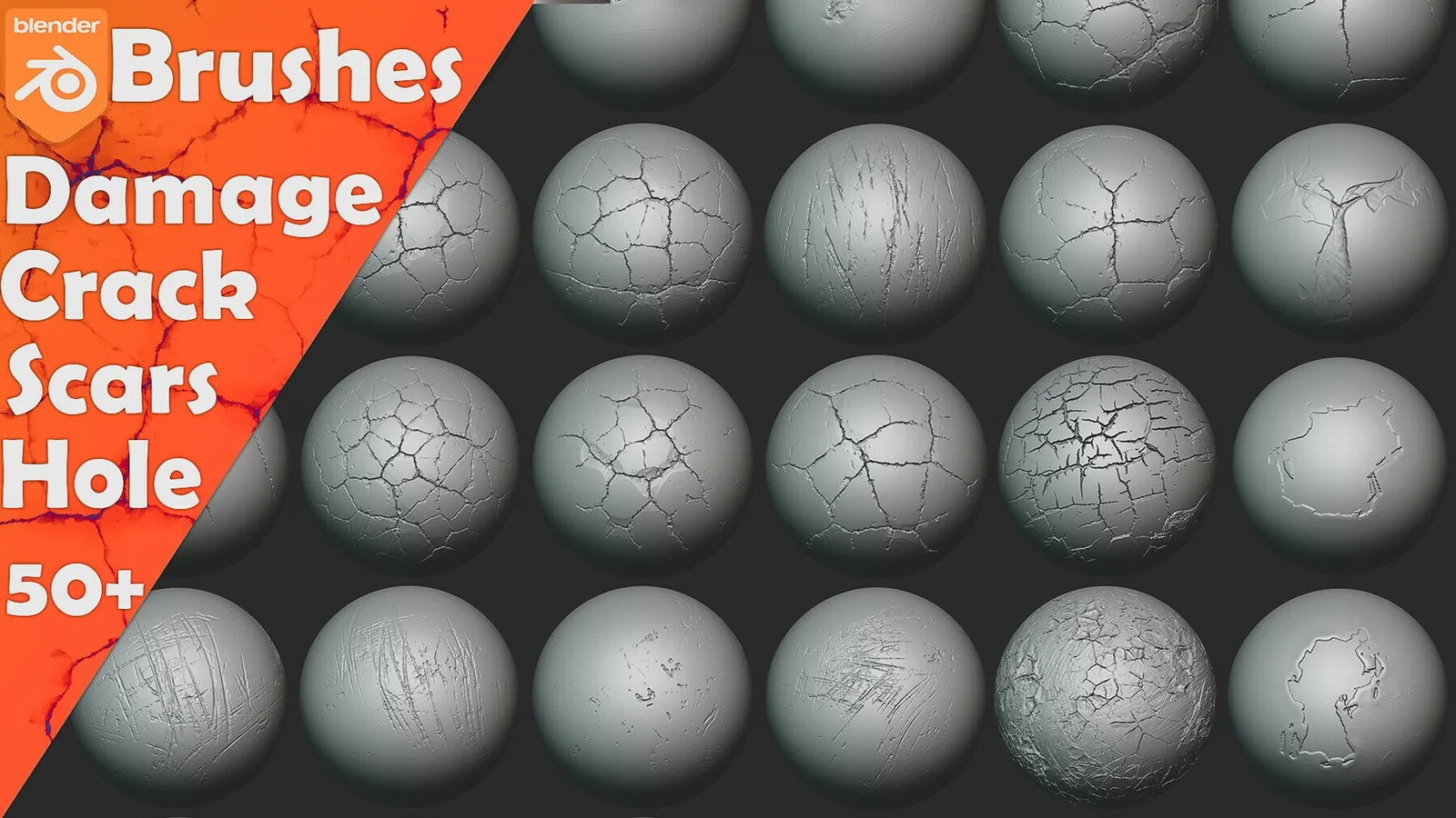 Damage Brushes For Blender. Asset Browser. preview