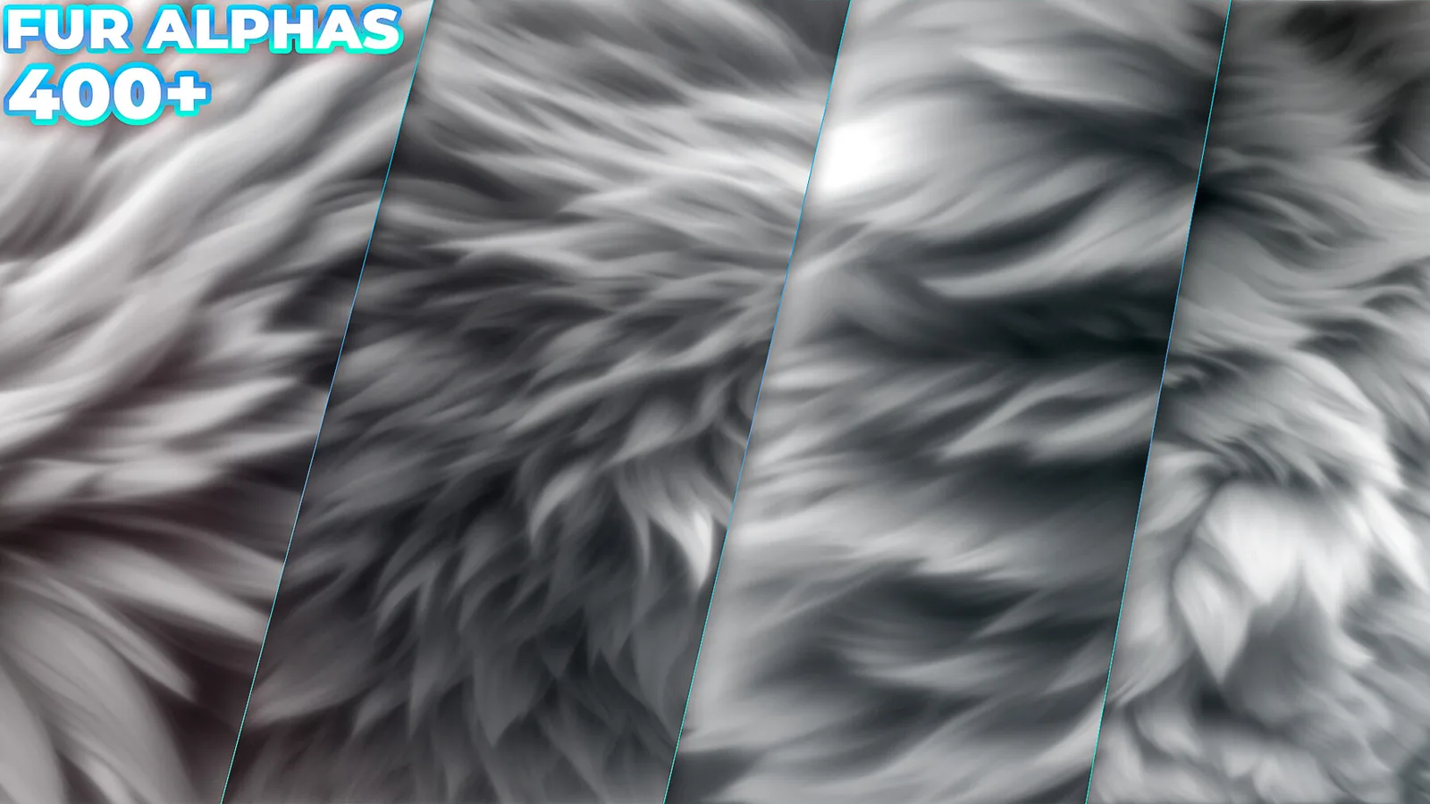 400+ Fur Alphas (Displacement Maps) for ZBrush, Blender, Substance Painter vol.8 preview 1