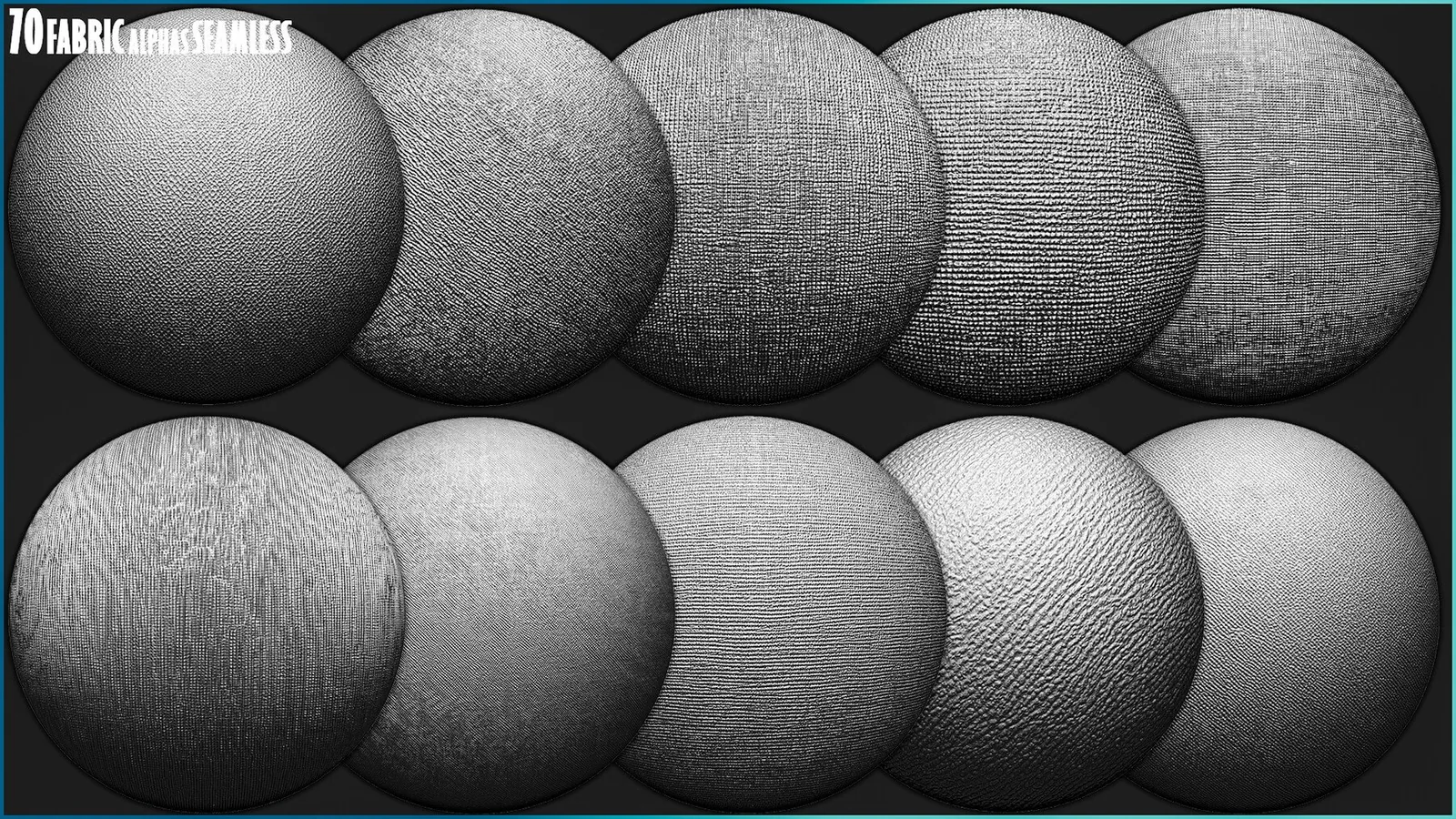 70 Fabric Tileable Alphas Vol.12 (ZBrush, Substance, Displacement Map) preview 2