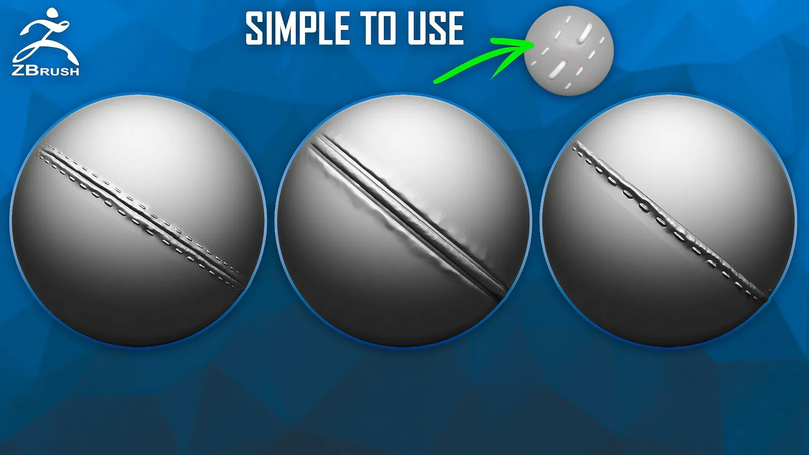 35 Seam and Stitch Alphas for ZBrush preview 1