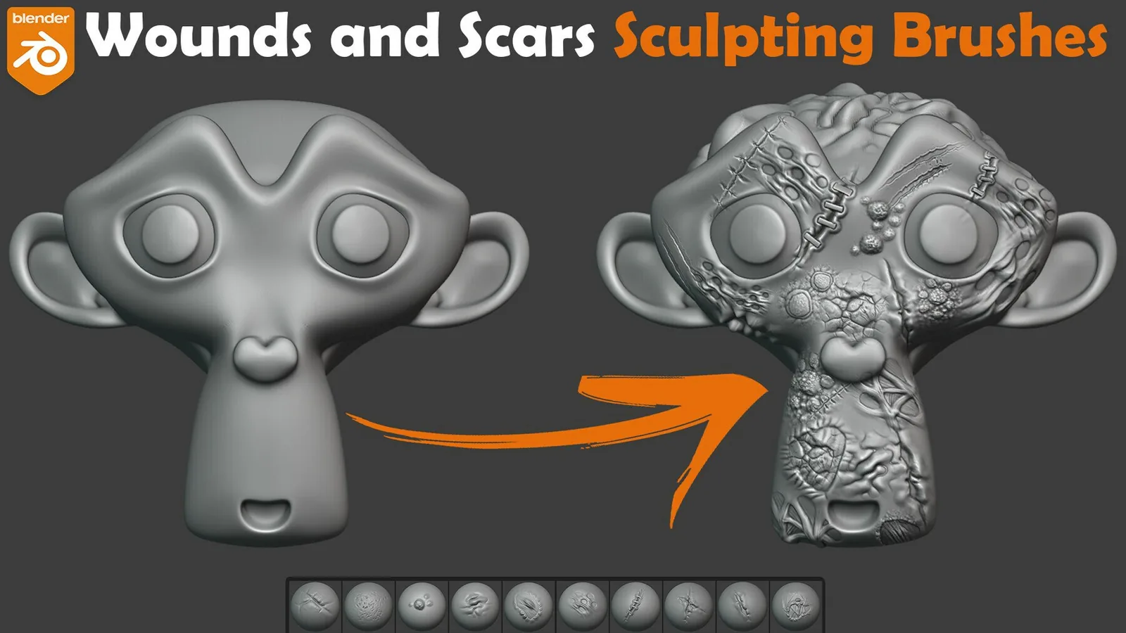 Wounds and Scars Brushes for Blender preview