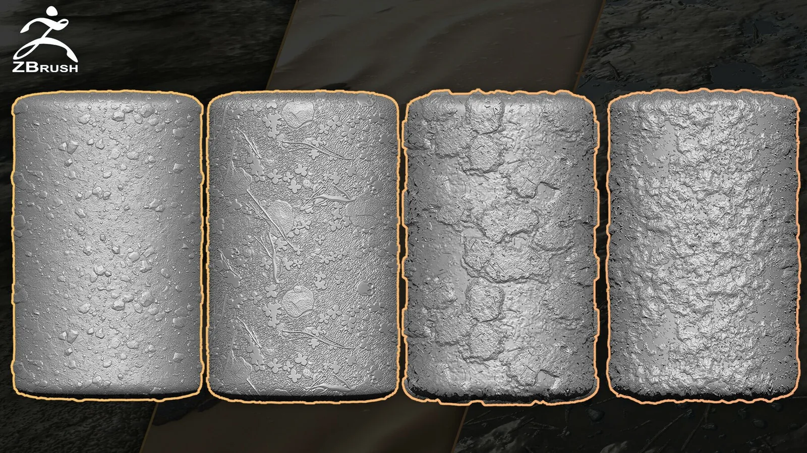 20 Ground & Terrain Alphas Vol.2 (ZBrush, Substance) preview 2