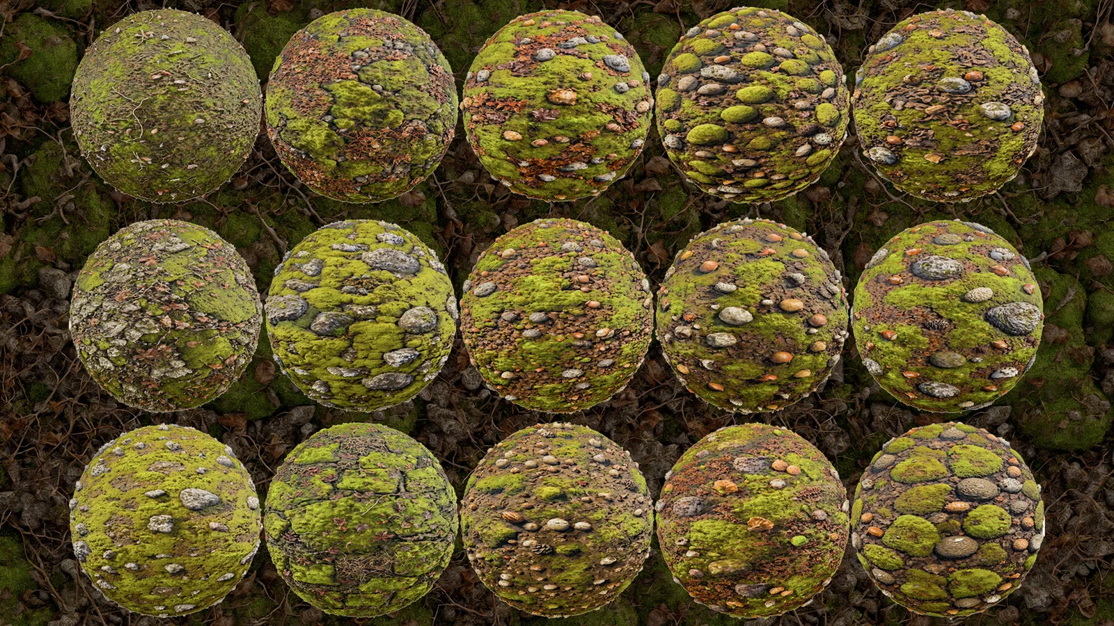 Forest Ground Materials & Pbr Texture Library For Blender preview 2