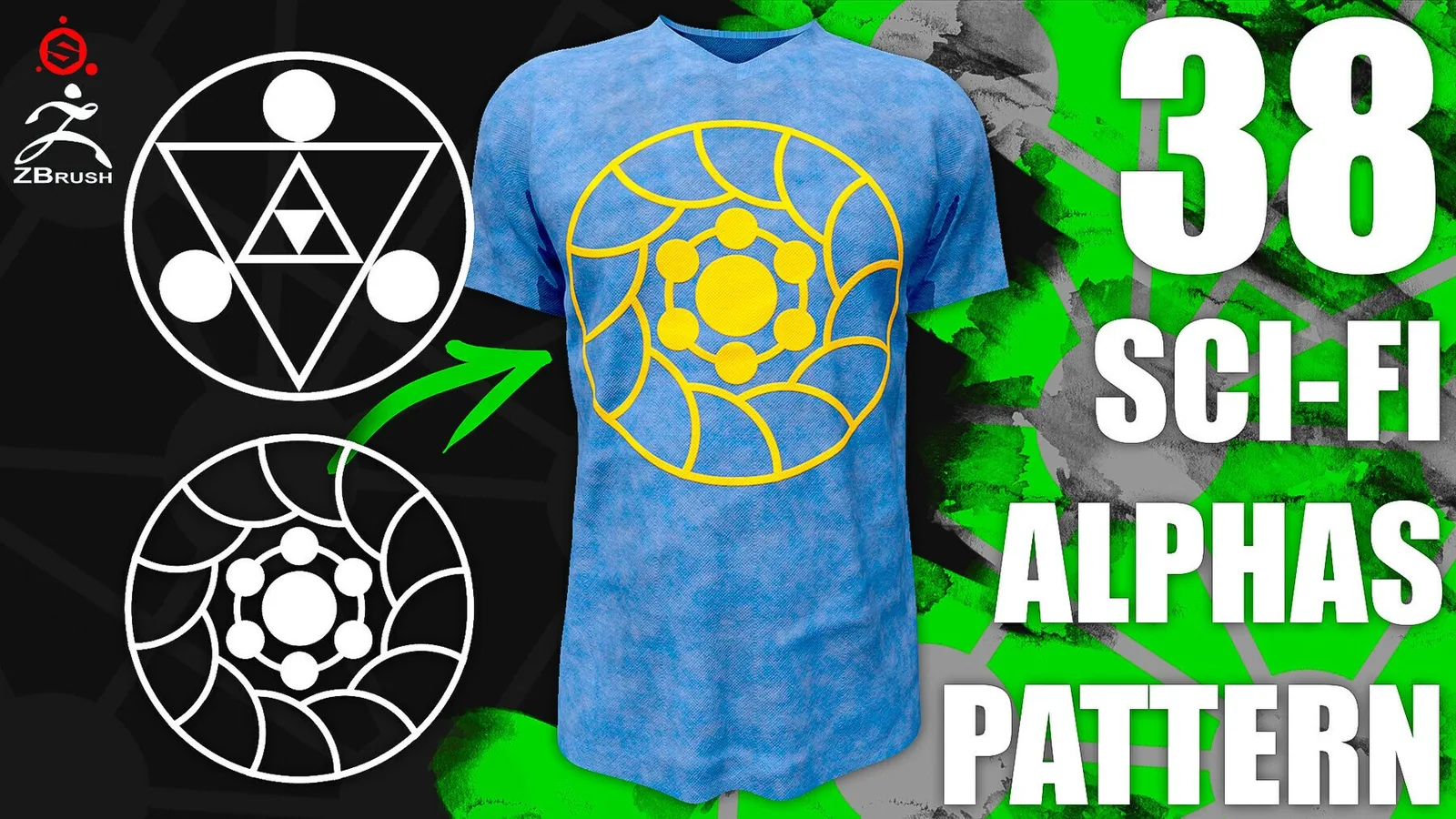 Sci-Fi Alphas and Patterns (4K) for Substance, ZBrush