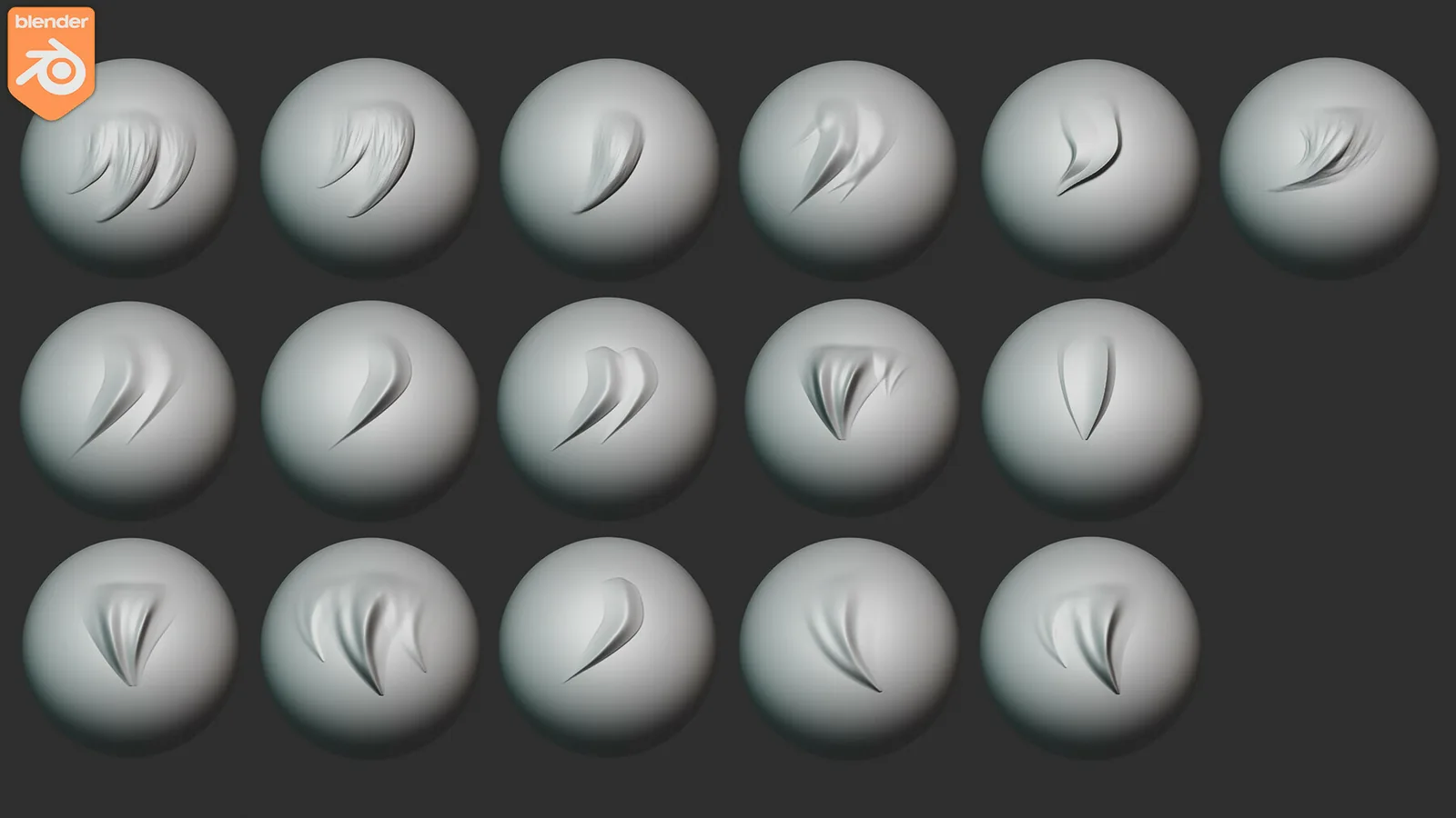 Blender 3D Sculpting Fur (Hair) Brushes preview 1