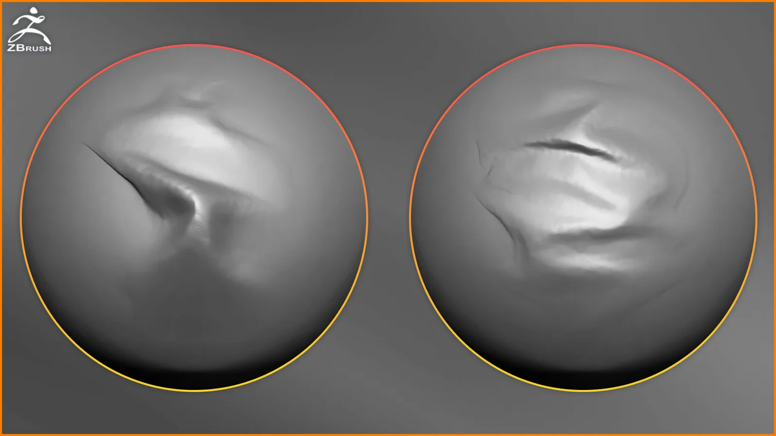 16 Folds Brush for ZBrush (VDM + PSD) preview 3