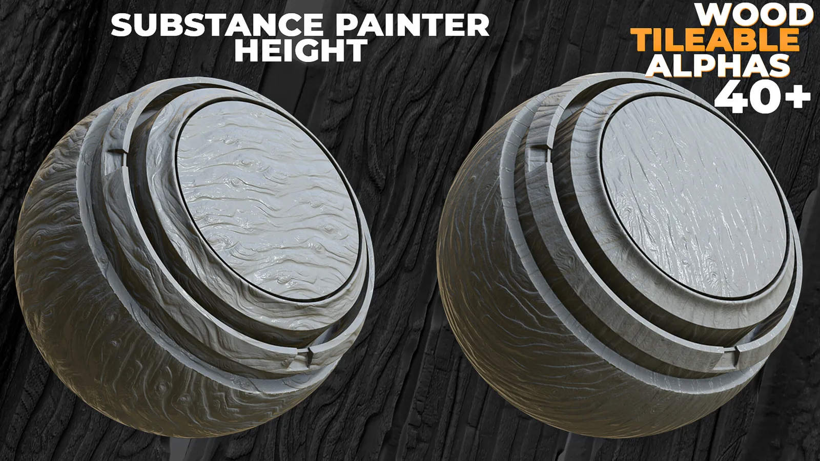 Wood Tileable Alphas Vol.7 (ZBrush, Substance) preview 3