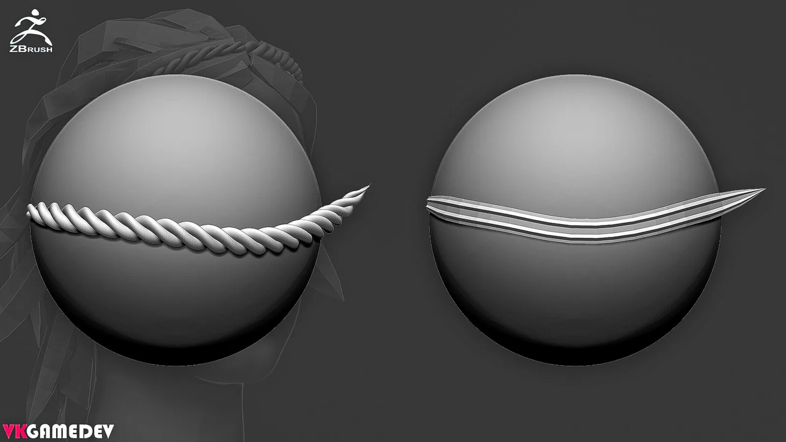 Hair IMM Brush for ZBrush preview 1