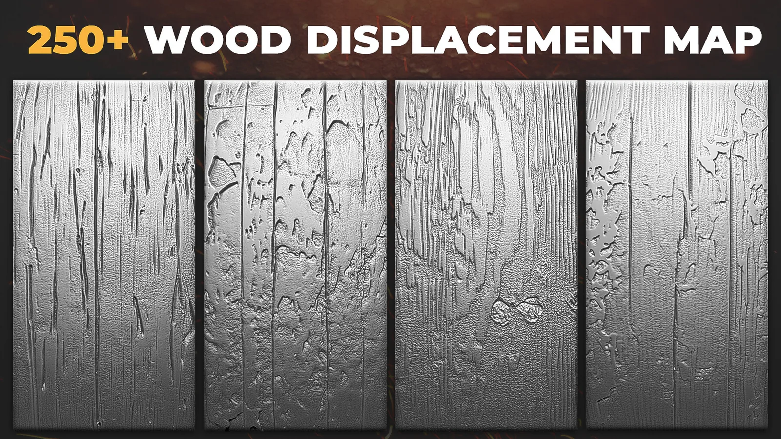 Wood Displacement Map Alphas For ZBrush Blender Vol preview