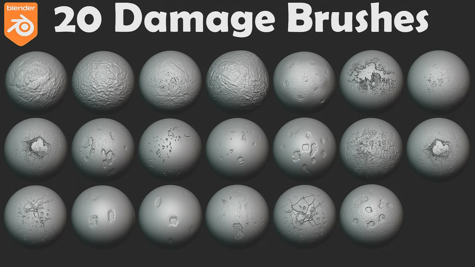 Damage Brushes For Blender. Asset Browser. preview 2