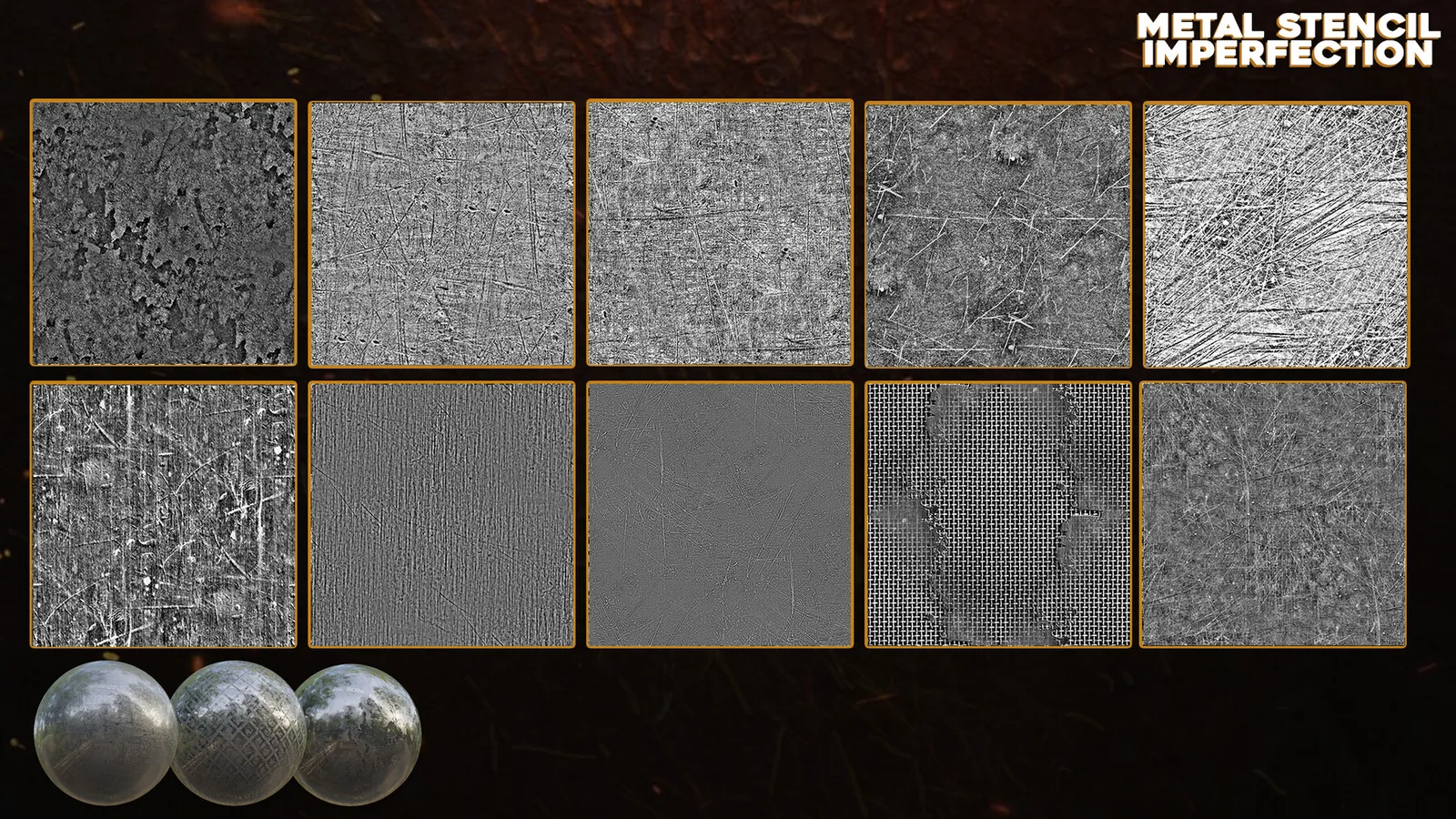 50 Metal Stencil Imperfection Seamless preview 3