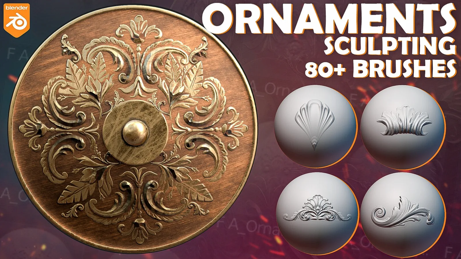 Blender Ornaments Brushes. Asset Browser. preview