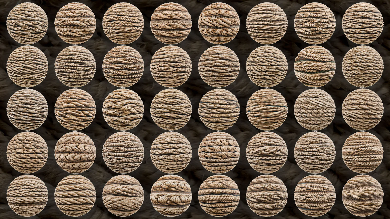 Rope PBR Materials And Textures For Blender preview 2