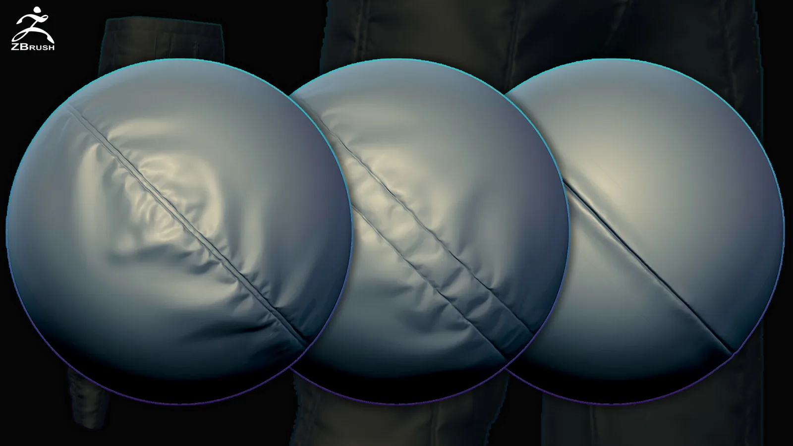 Seam and Folds Brushes for ZBrush (ZBP & PSD) preview 1