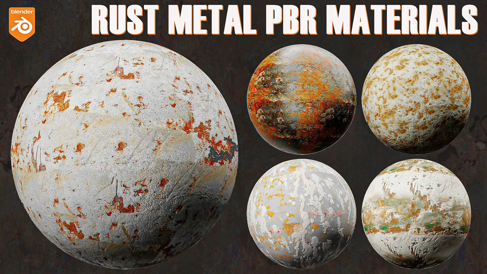 30 Rusty Metal Blender Materials (Cycles, Eevee)