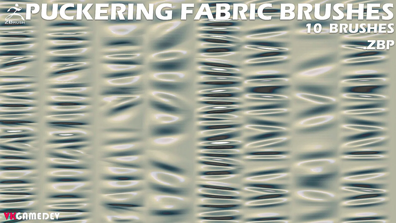 10 Puckering Fabric Brushes for ZBrush