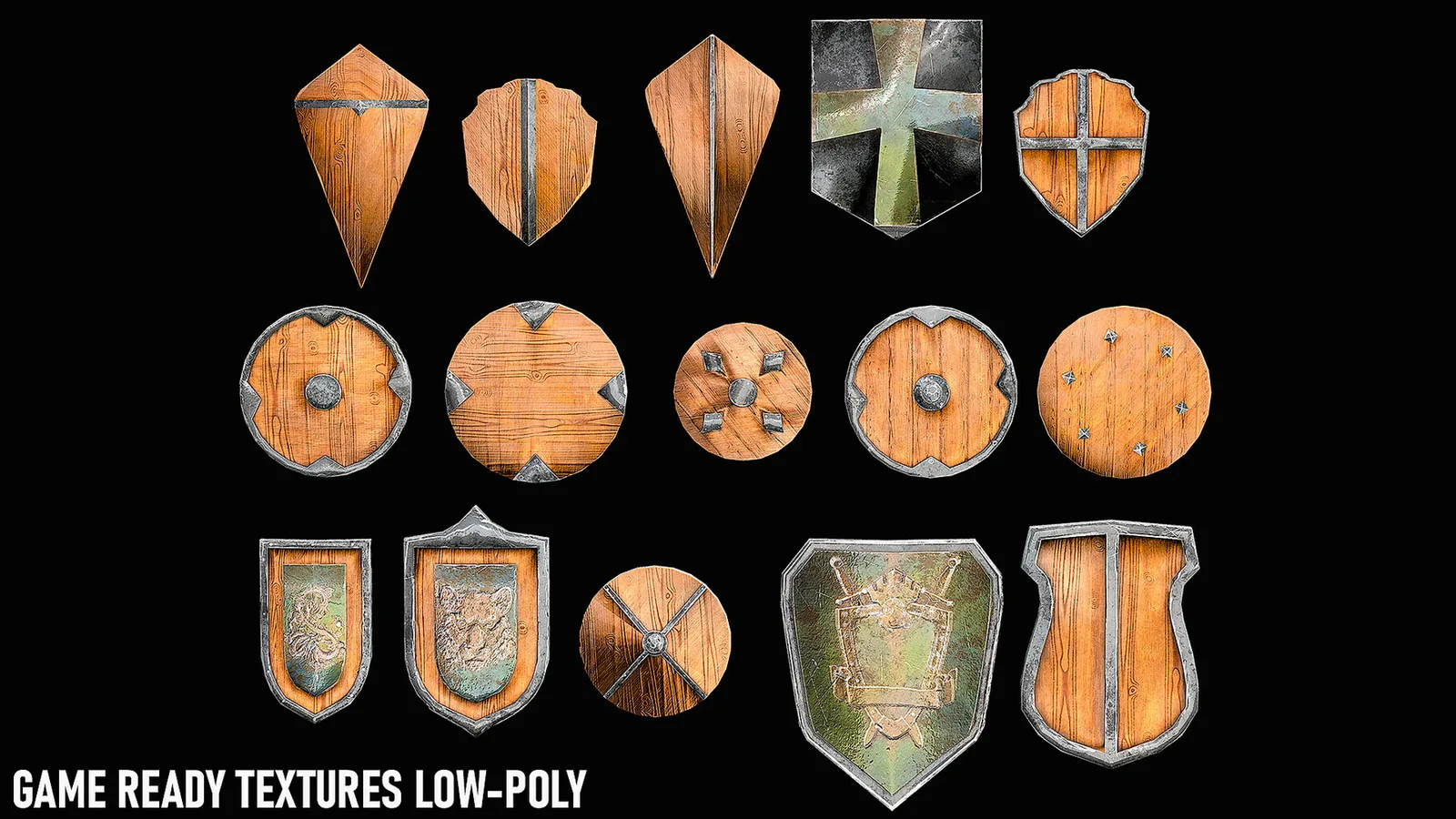 30 Shield Models Game-Ready preview 2