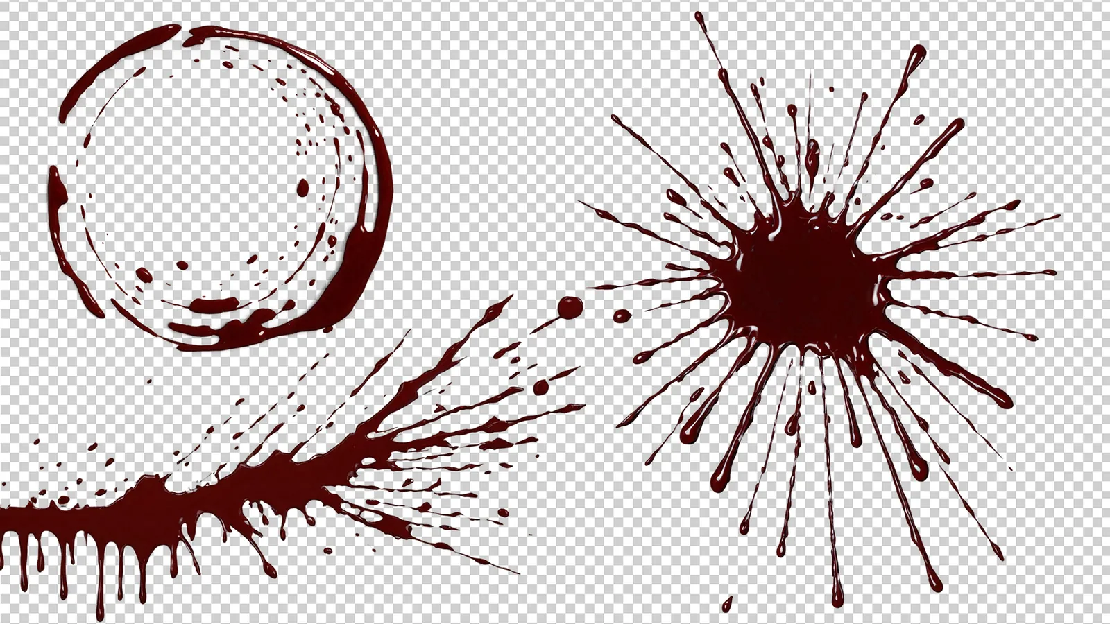 Blood Cut Outs. PNG Photo Pack preview 1