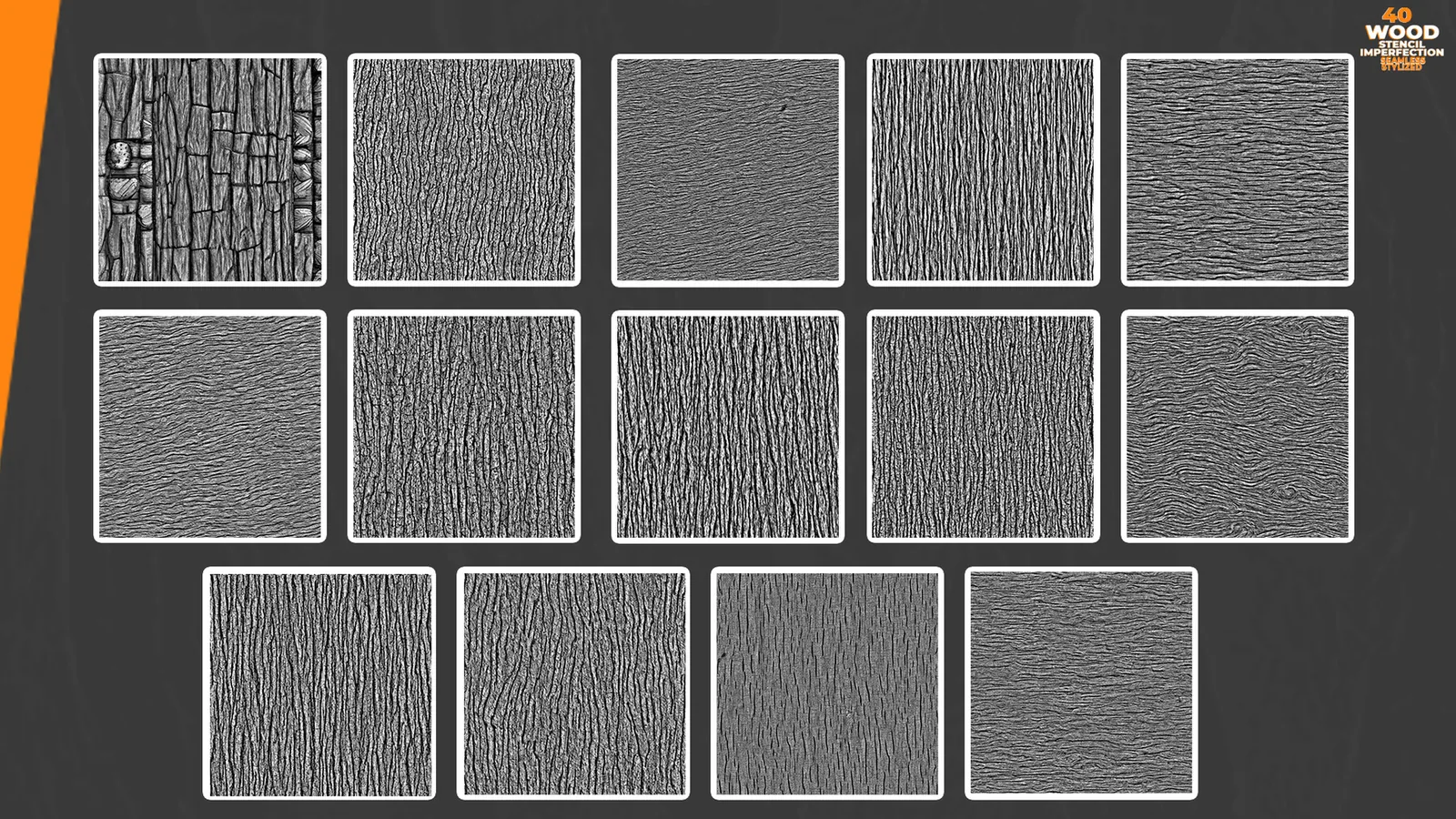 40+ Wood Stencil Imperfection Seamless vol.2 preview 1