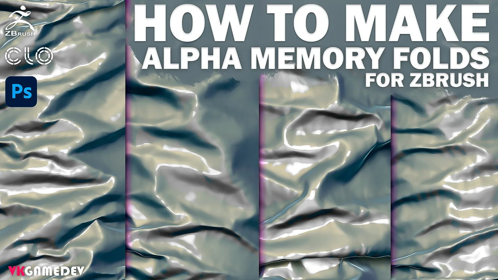TUTORIAL - How To Make Memory Folds Alphas?! Bonus - 37 Alphas for ZBrush. preview