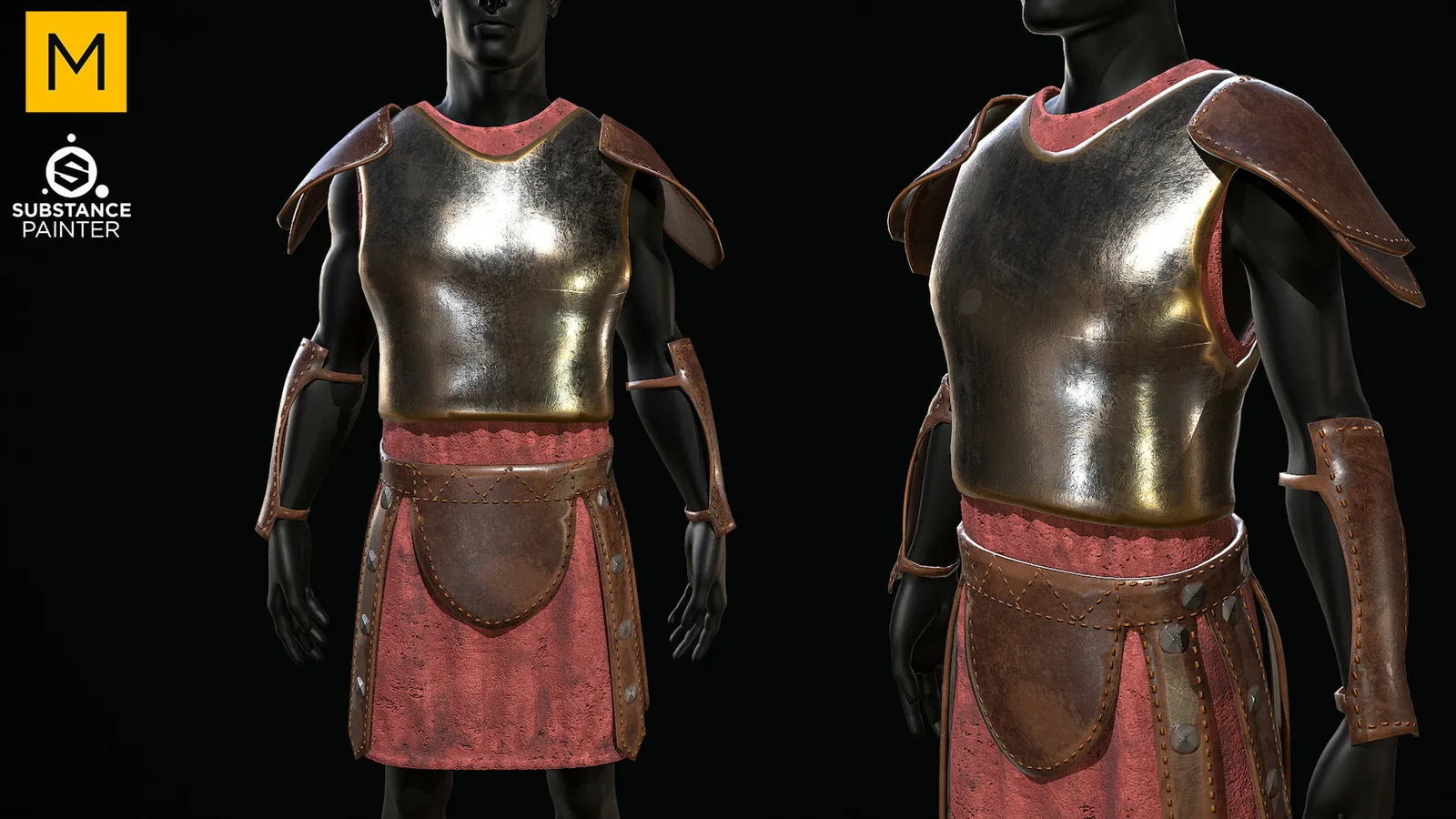 Medieval Armor. CLO 3D & Marvelous & Substance projects. FBX & OBJ. 4K Textures. preview 3
