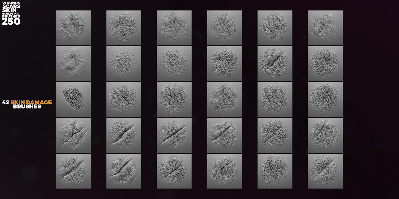 Wounds and scars brushes preview 7