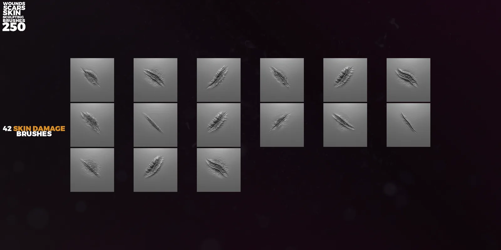 Wounds and scars brushes preview 8