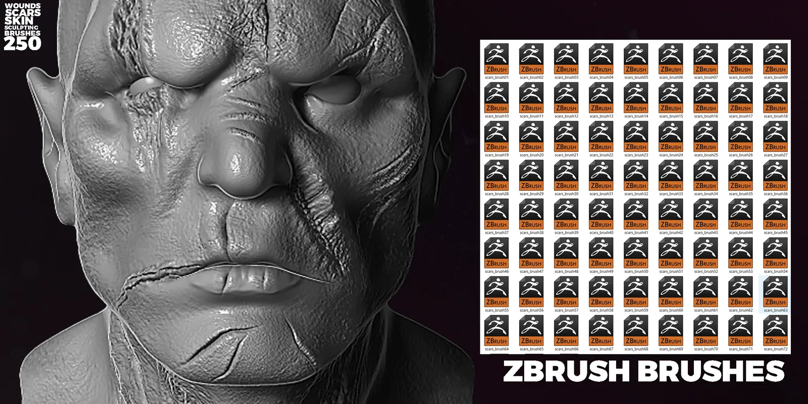 Wounds and scars brushes preview 3