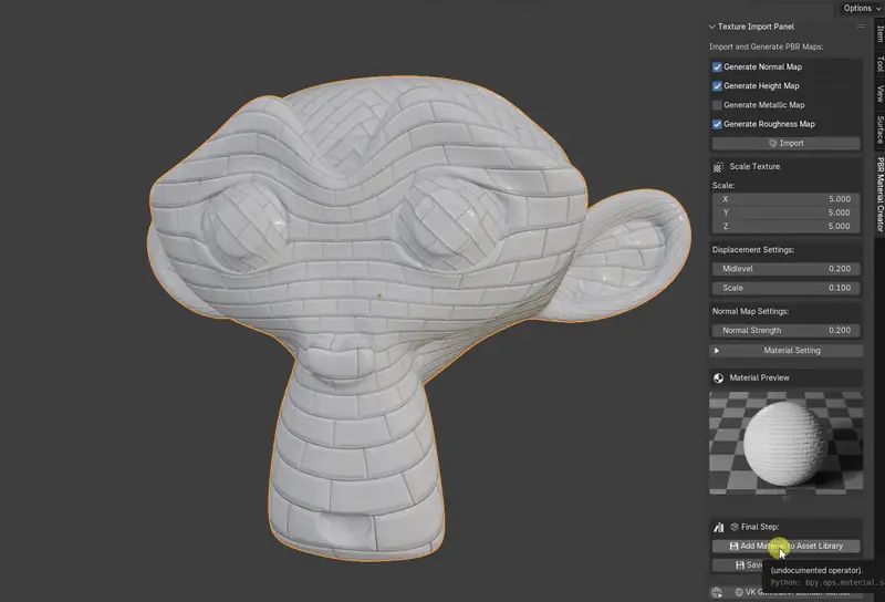 PBR Texture & Material Generator for Blender preview 3
